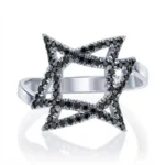 Federman’s Star Legacy Ring - 18k white with full black setting
